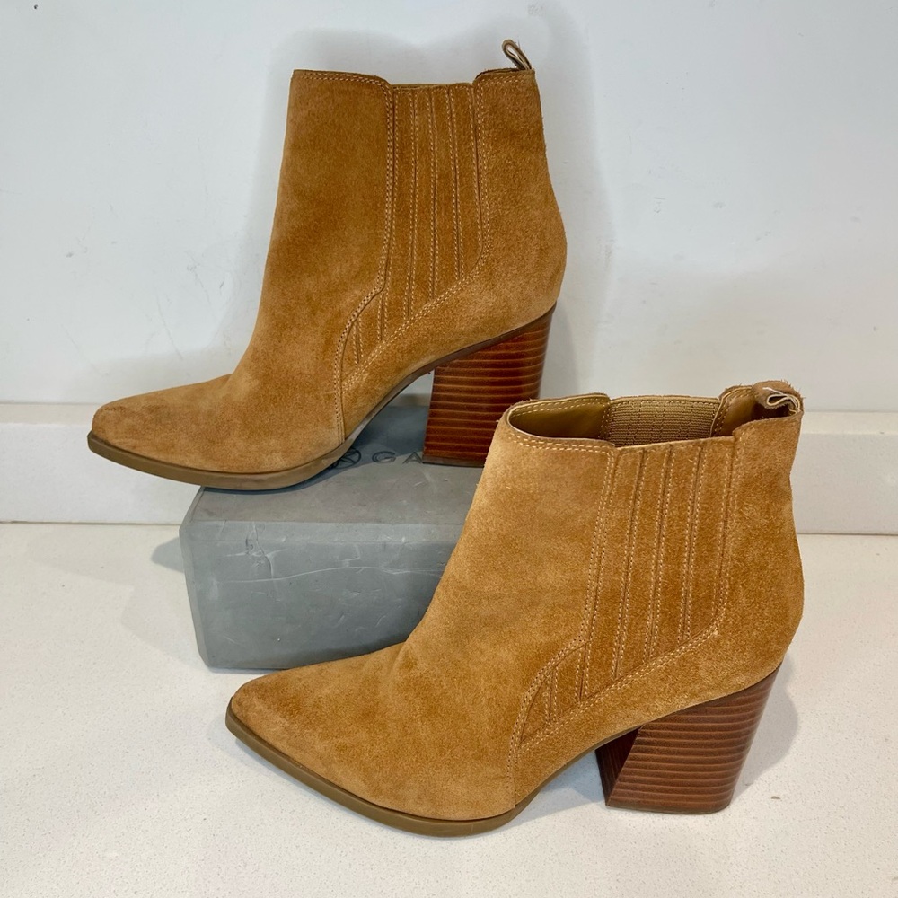 Marc Fisher LTD Alva Bootie Chestnut Brown Suede Size 8.5 - Picture 5 of 13